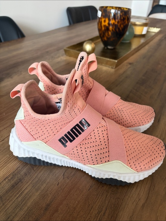 Puma Shoes - Puma Coral Pink Slip-On Athletic Sneakers